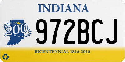IN license plate 972BCJ
