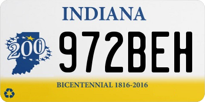 IN license plate 972BEH