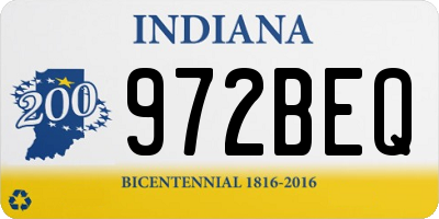 IN license plate 972BEQ