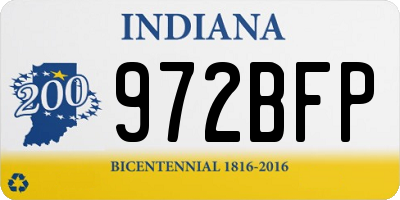 IN license plate 972BFP