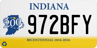IN license plate 972BFY