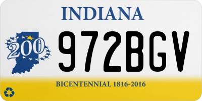 IN license plate 972BGV