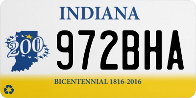 IN license plate 972BHA