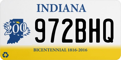 IN license plate 972BHQ