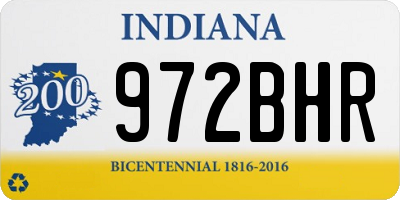 IN license plate 972BHR