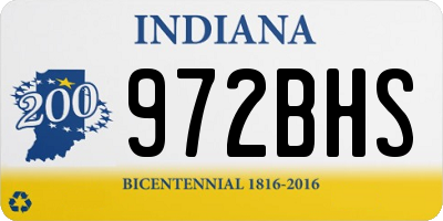 IN license plate 972BHS
