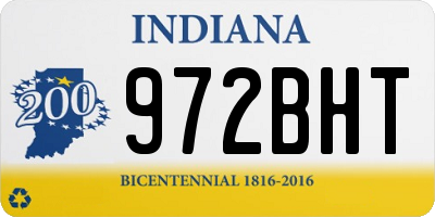 IN license plate 972BHT