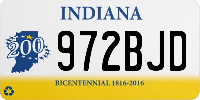 IN license plate 972BJD