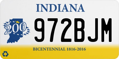 IN license plate 972BJM