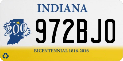 IN license plate 972BJO