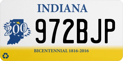 IN license plate 972BJP