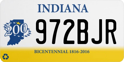IN license plate 972BJR