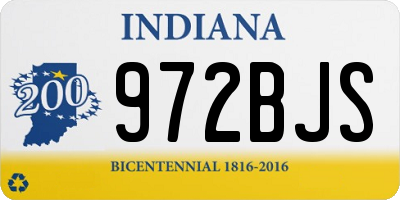 IN license plate 972BJS
