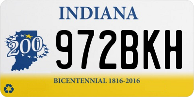 IN license plate 972BKH