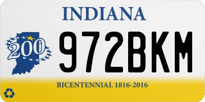 IN license plate 972BKM