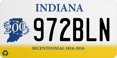 IN license plate 972BLN
