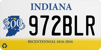 IN license plate 972BLR