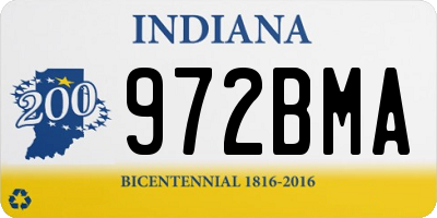 IN license plate 972BMA