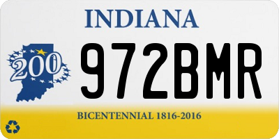 IN license plate 972BMR