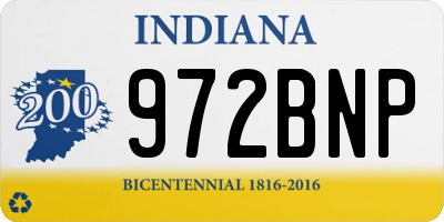 IN license plate 972BNP