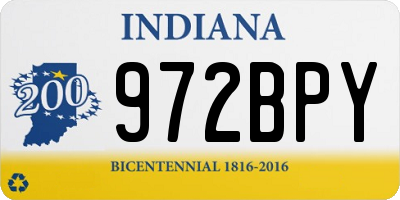 IN license plate 972BPY