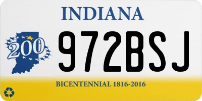 IN license plate 972BSJ