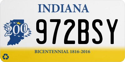 IN license plate 972BSY