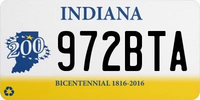IN license plate 972BTA