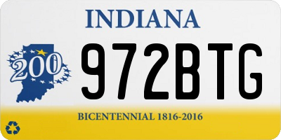 IN license plate 972BTG