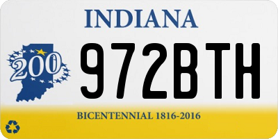 IN license plate 972BTH