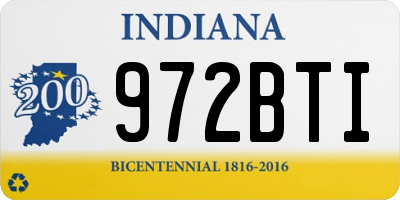 IN license plate 972BTI