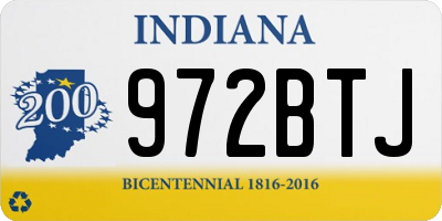 IN license plate 972BTJ
