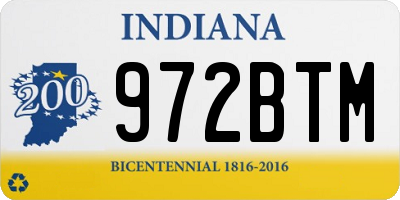 IN license plate 972BTM