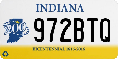 IN license plate 972BTQ