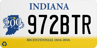 IN license plate 972BTR