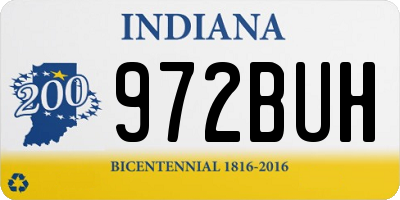 IN license plate 972BUH
