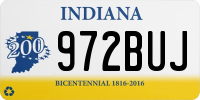 IN license plate 972BUJ