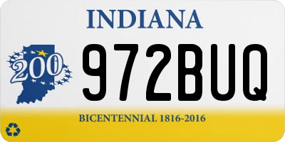 IN license plate 972BUQ