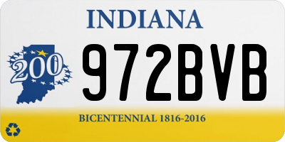 IN license plate 972BVB