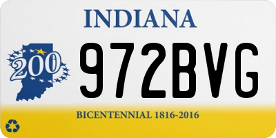 IN license plate 972BVG