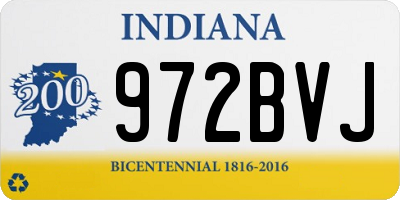 IN license plate 972BVJ