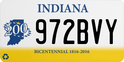 IN license plate 972BVY
