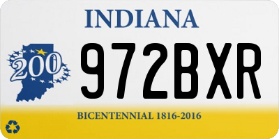 IN license plate 972BXR