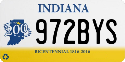 IN license plate 972BYS