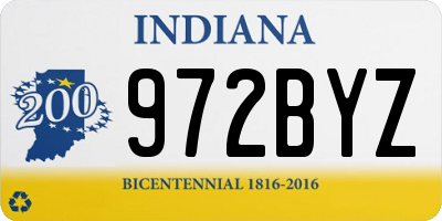 IN license plate 972BYZ