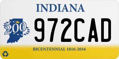 IN license plate 972CAD