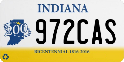 IN license plate 972CAS