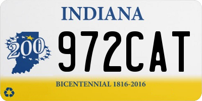 IN license plate 972CAT