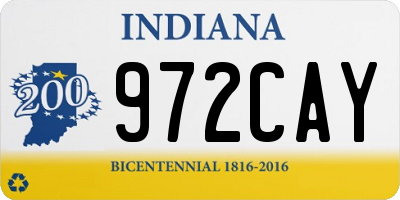 IN license plate 972CAY