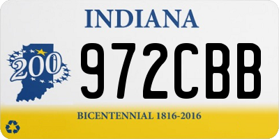 IN license plate 972CBB